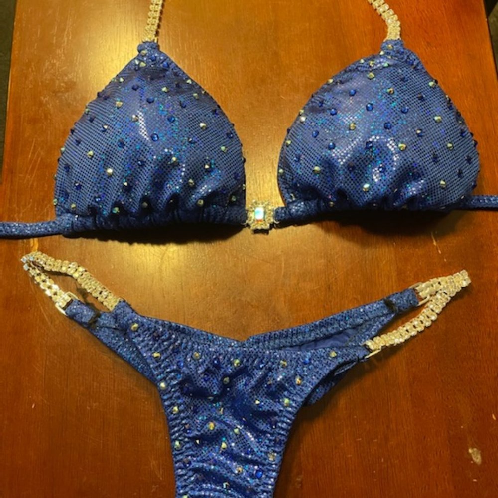 NPC Competition Bikini Royal Blue
